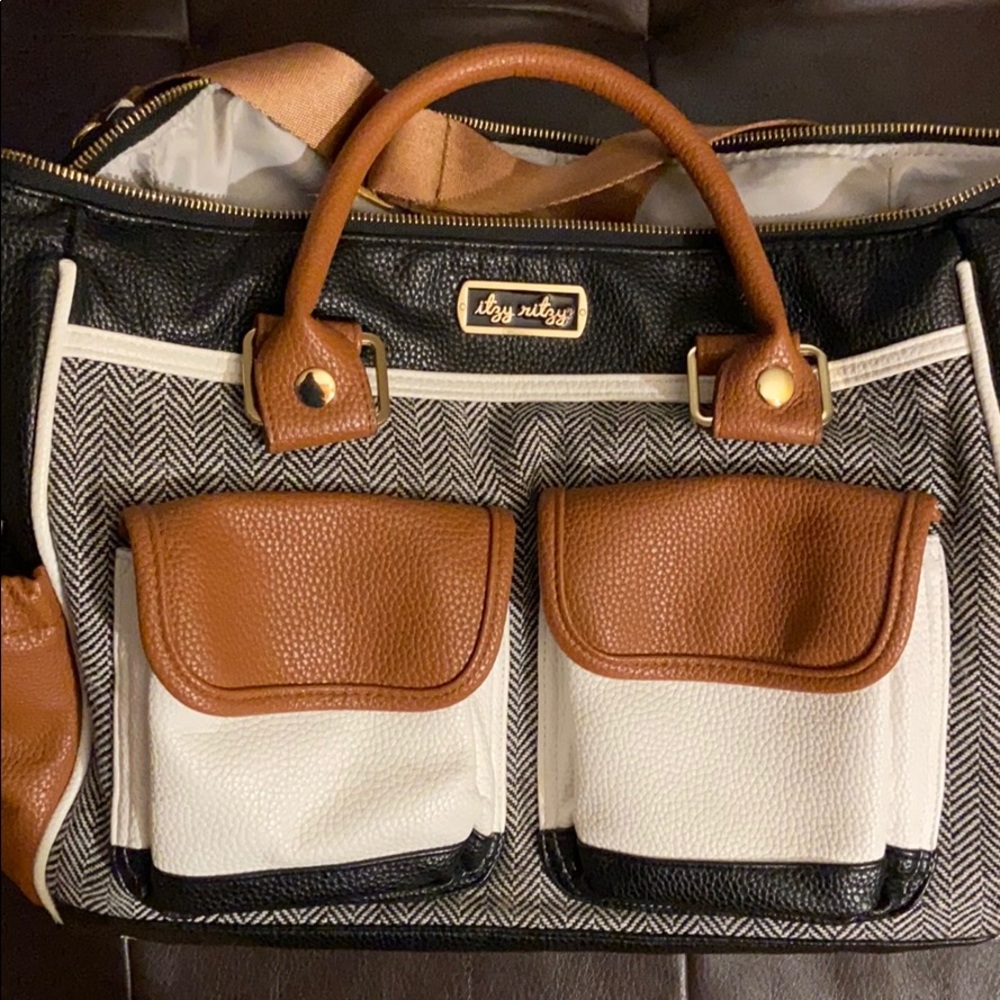 Itzy Ritzy Leather Diaper Bag